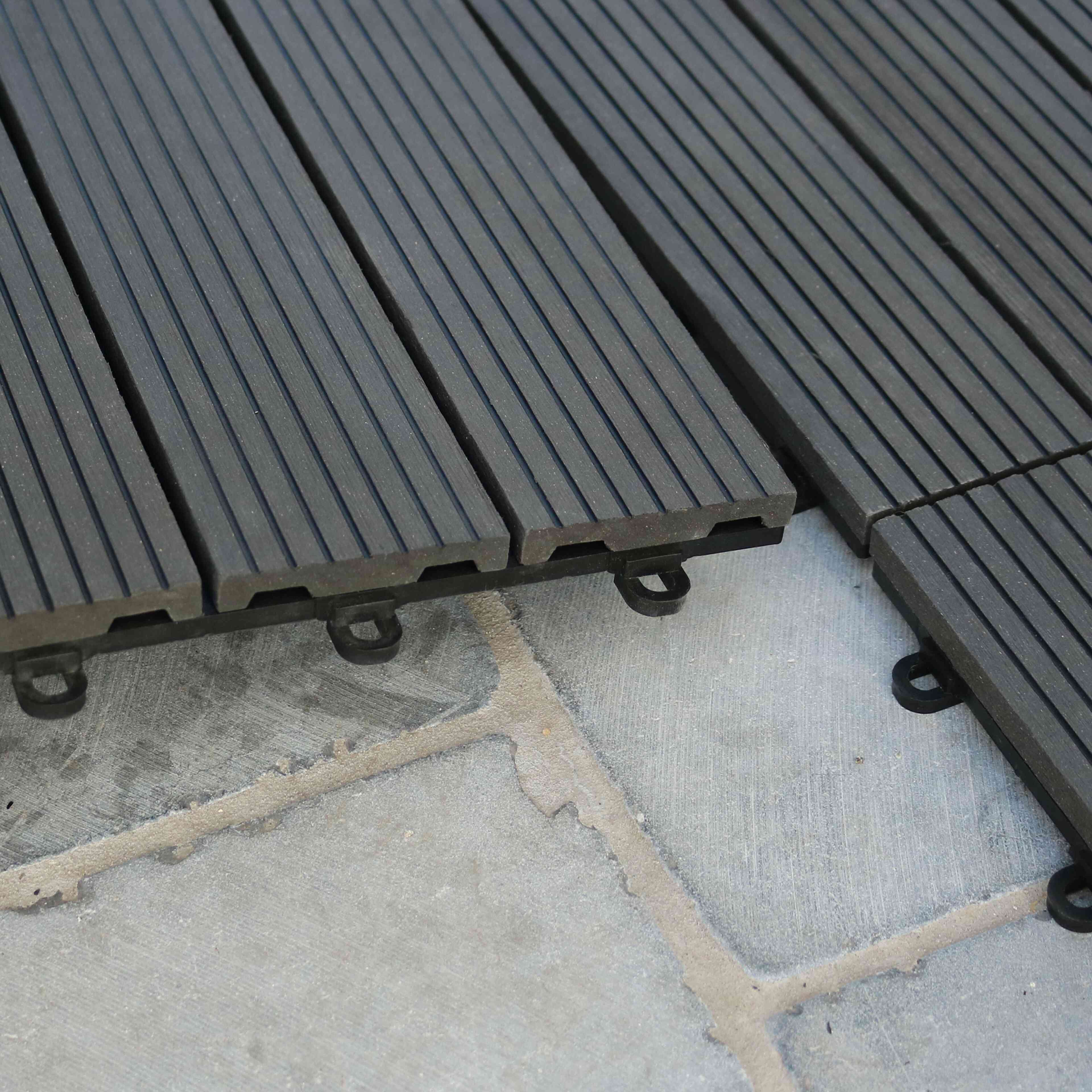 Dalle terrasse clipsable PVC gris