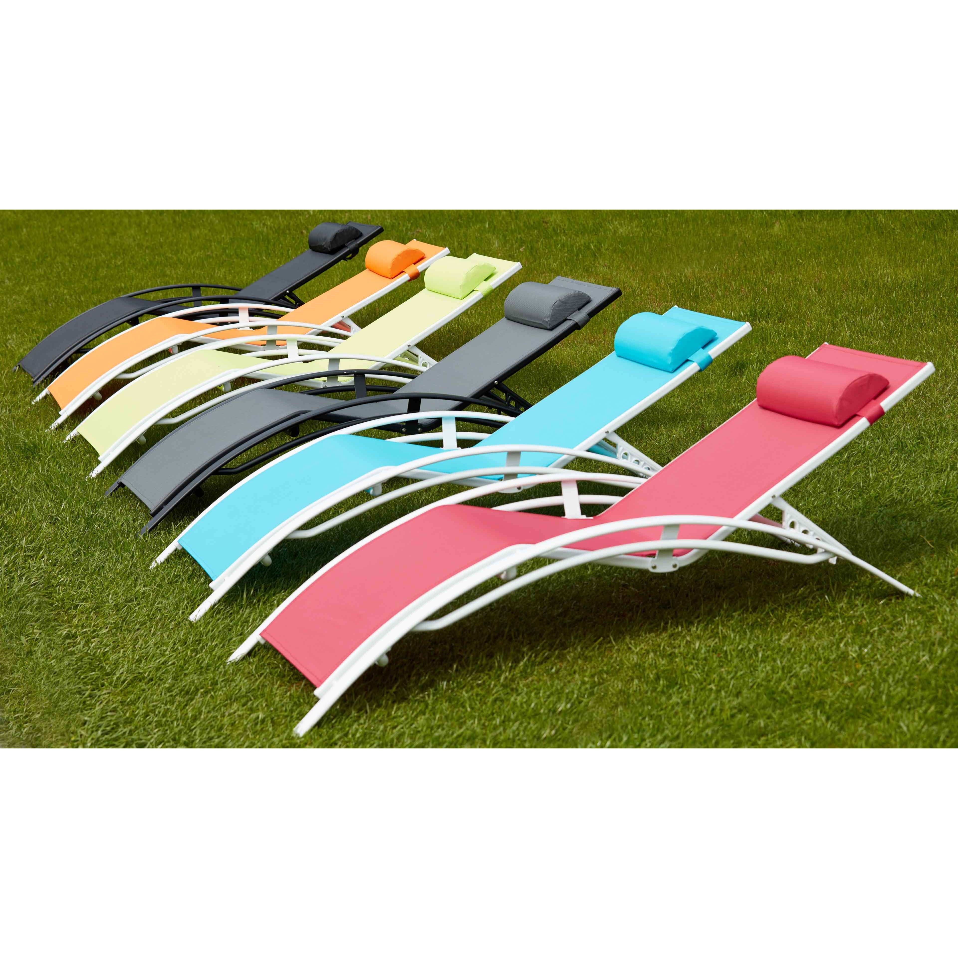 2 bains de soleil aluminium et textilène