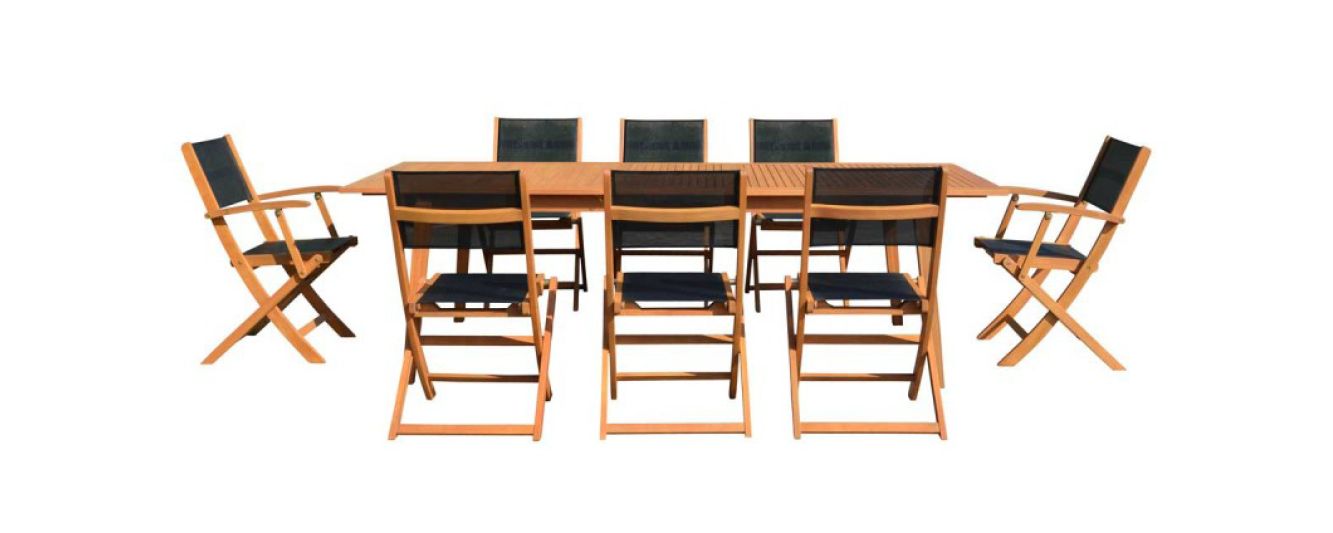 Ensemble table et chaise de jardin - Oviala Ensemble table et chaise de jardin - Oviala