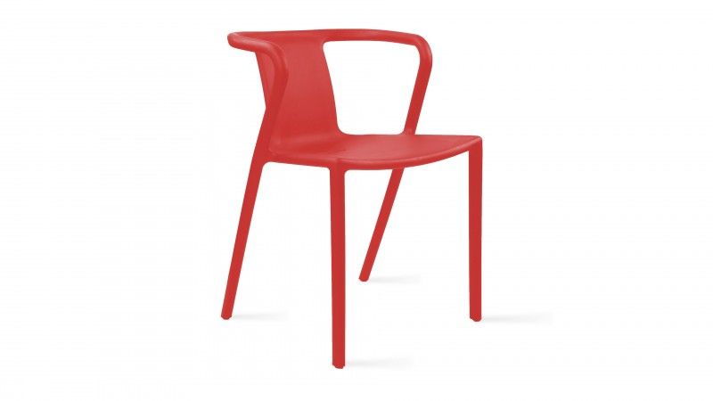 chaise de jardin en plastique Berlin rouge