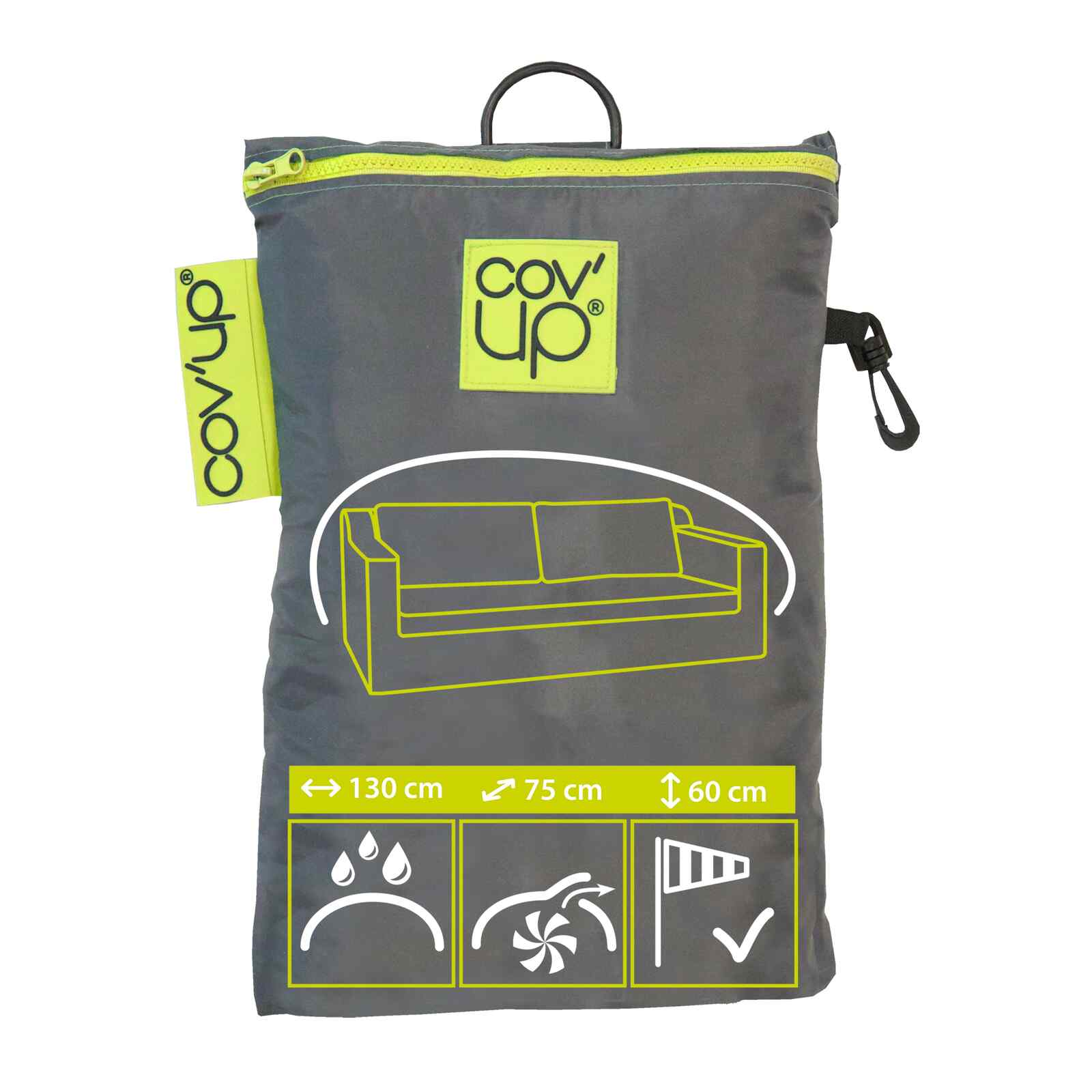 Housse de salon de jardin canapé 2 places