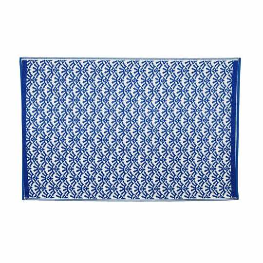 Tapis extérieur PVC bleu
