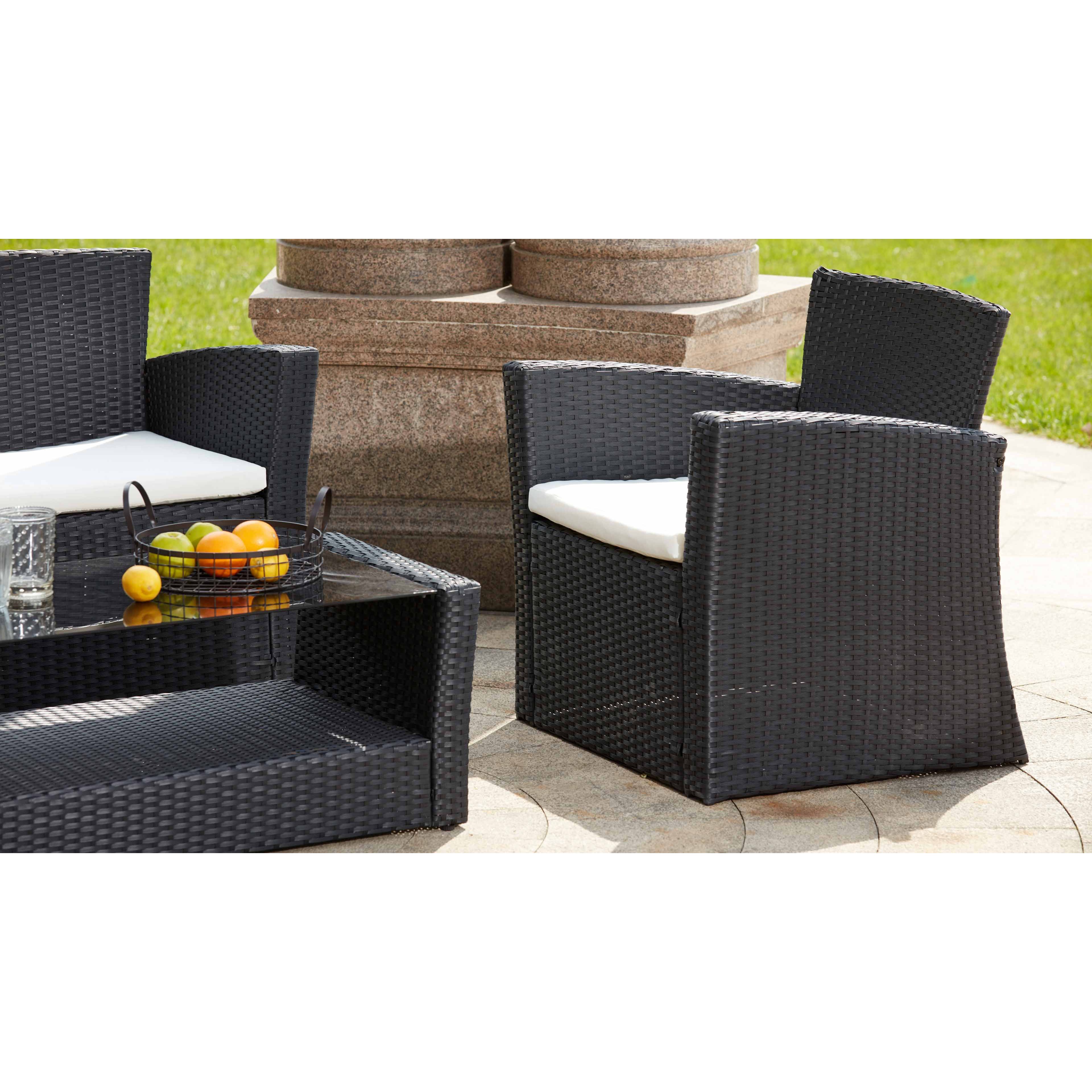 Salon De Jardin 4 Places En Resine