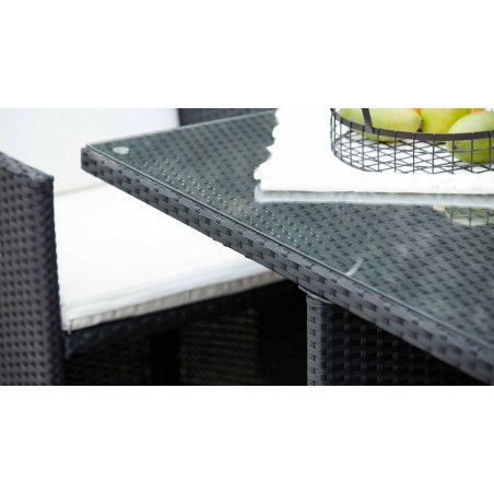 table de jardin carrée avec plateau en verre securit table de jardin carrée avec plateau en verre securit