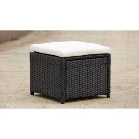 Pouf de jardin résine tressée Pouf de jardin résine tressée