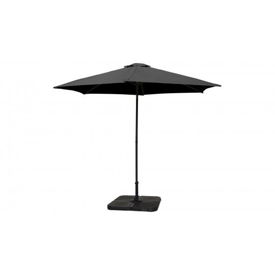 Parasol gris droit inclinable 3 m