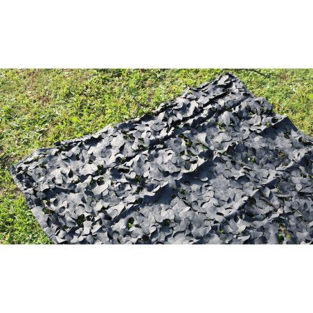 Filet de camouflage avec attache ignifugé - noir Filet de camouflage avec attache ignifugé - noir