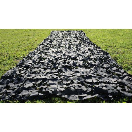 Filet de camouflage avec attache ignifugé - noir Filet de camouflage avec attache ignifugé - noir