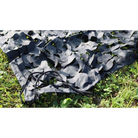 Filet de camouflage avec attache ignifugé - noir Filet de camouflage avec attache ignifugé - noir