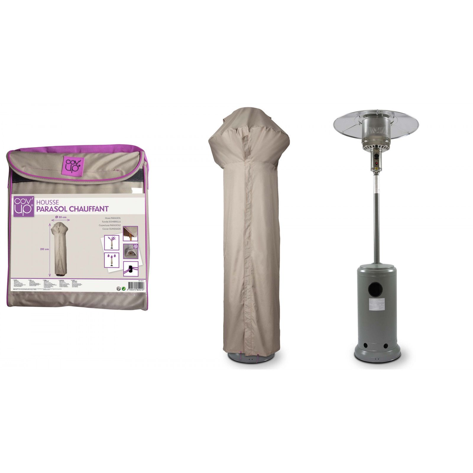 Housse de protection parasol chauffant 230 cm | Oviala