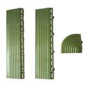 Coins et bordures pour dalles clipsables verts