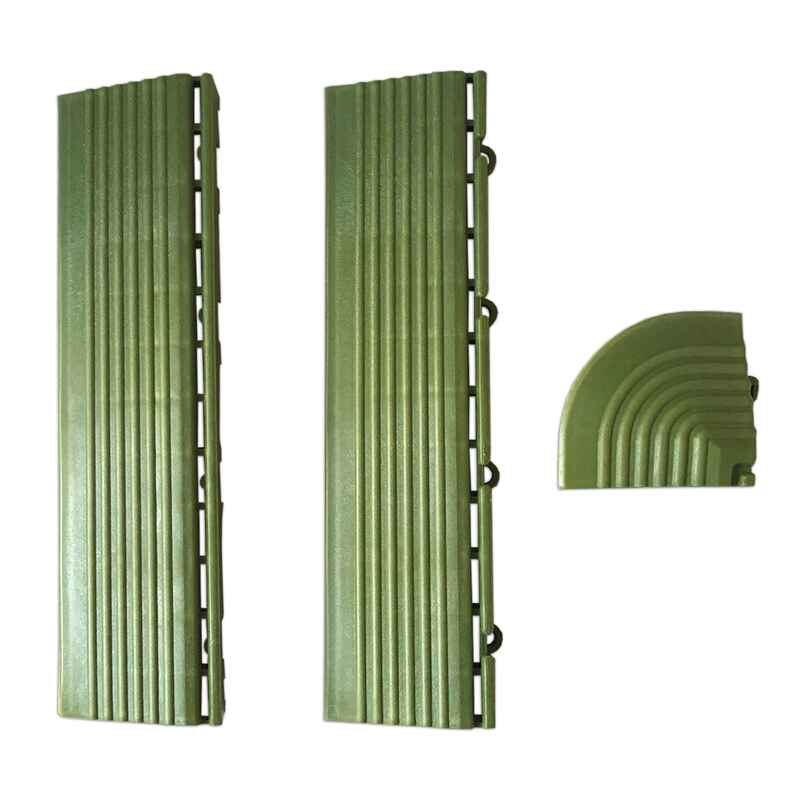 Coins et bordures pour dalles clipsables verts
