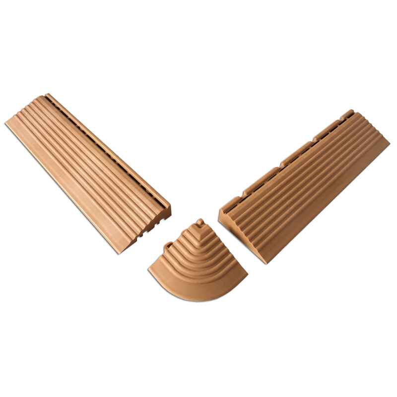 Coins et bordures pour dalles clipsables marrons