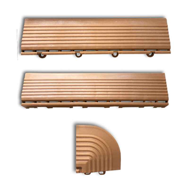 Coins et bordures pour dalles clipsables marrons