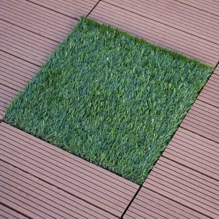Dalle de terrasse clipsable en bois composite Dalle de terrasse clipsable en bois composite