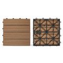 Dalle de terrasse clipsable en bois composite Dalle de terrasse clipsable en bois composite