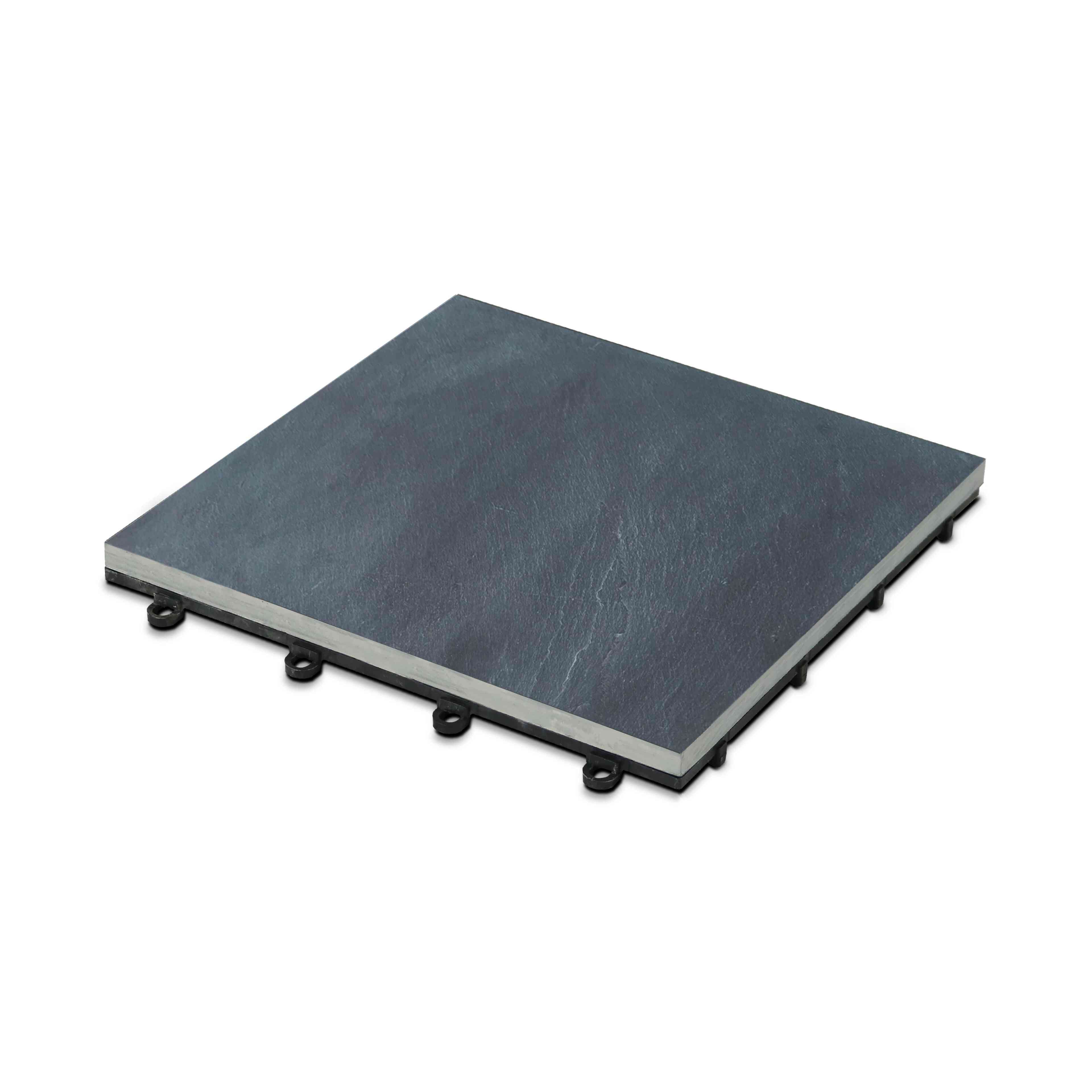 Dalle terrasse clipsable pierre noire Oviala