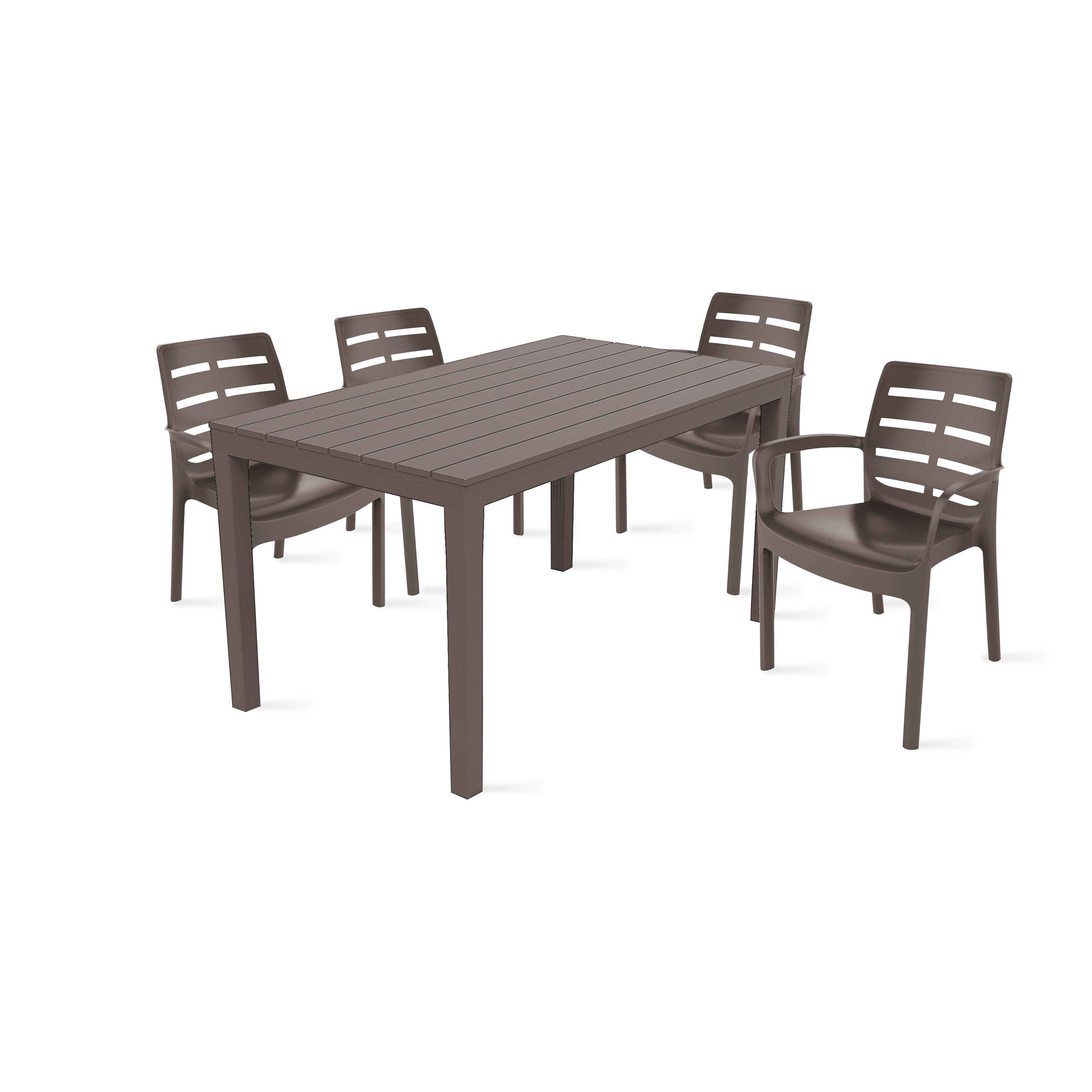 Salon De Jardin 4 Places En Plastique