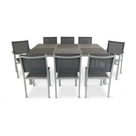 Table mobilier jardin aluminium 8 places Table mobilier jardin aluminium 8 places