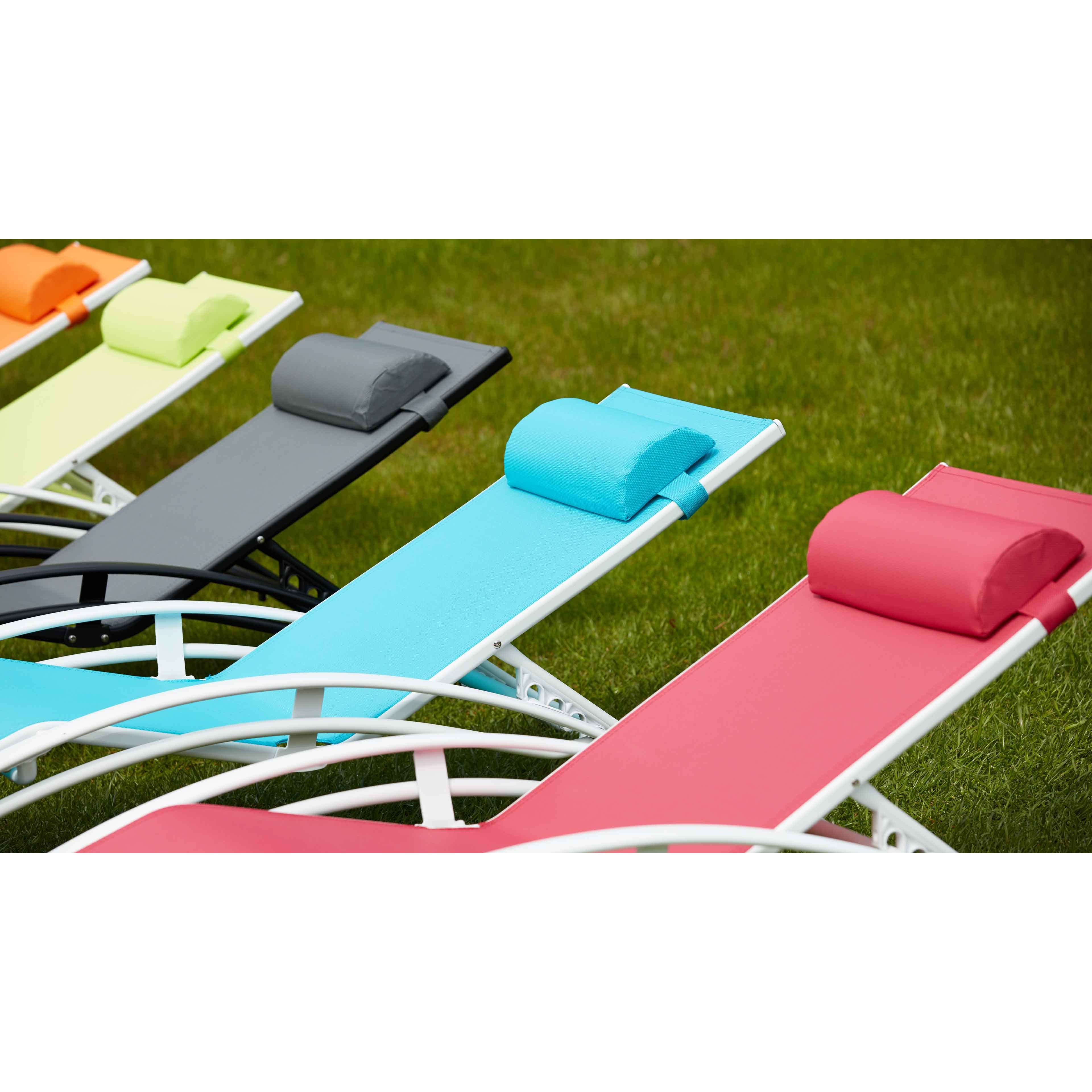 2 bains de soleil aluminium et textilène