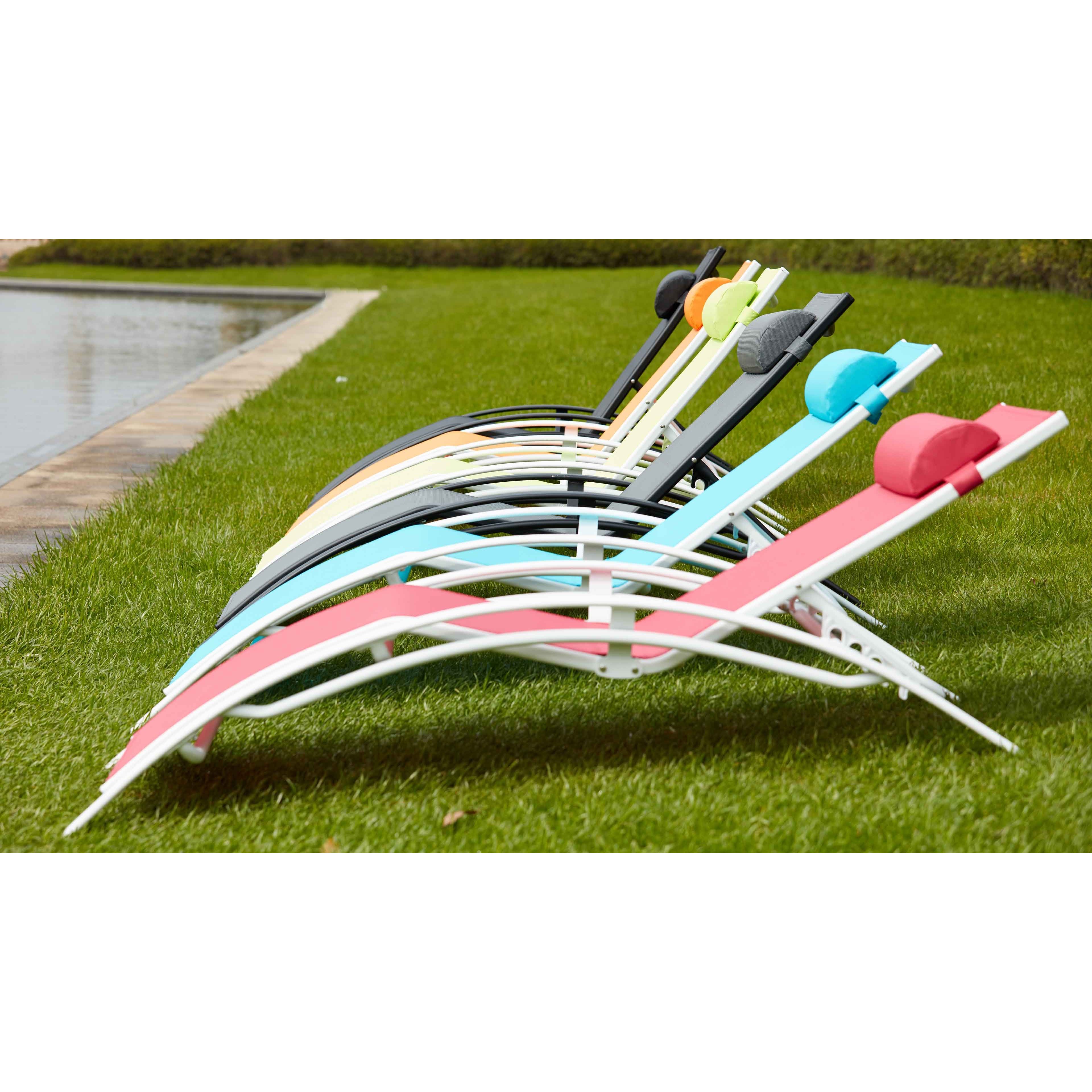 2 bains de soleil aluminium et textilène