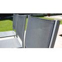 Zoom textilène dossier chaise jardin Oviala Zoom textilène dossier chaise jardin Oviala