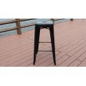 Tabouret d'extérieur industriel noir Tabouret d'extérieur industriel noir