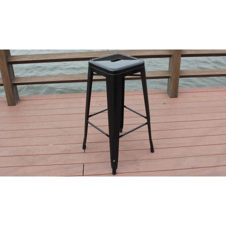 Tabouret d'extérieur metal noir Tabouret d'extérieur metal noir