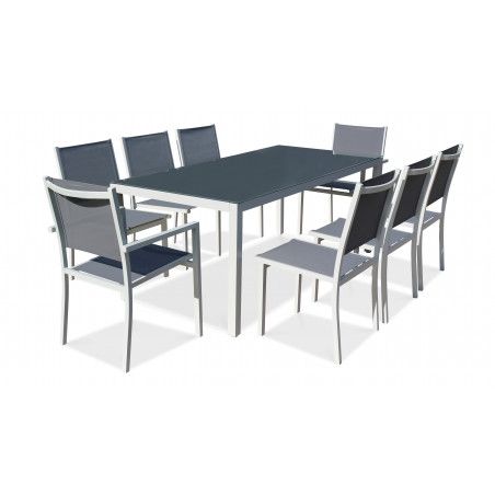 salon de jardin aluminium table de jardin 8 places