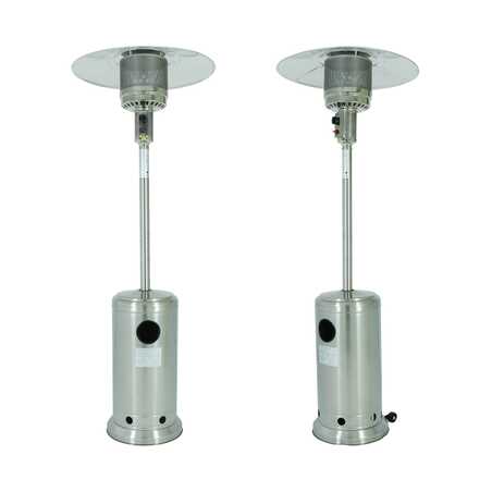 Parasol chauffant au gaz Chrome Parasol chauffant au gaz Chrome