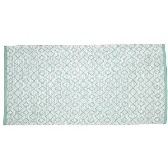 Tapis de jardin bleu clair et blanc