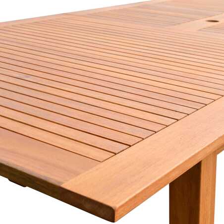 Table de jardin en bois extensible 200-250cm