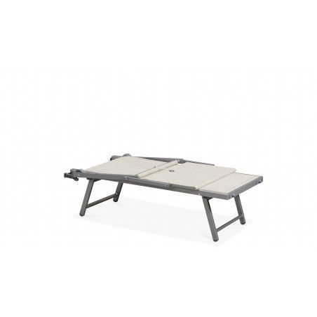 Bain de soleil blanc + ombrelle Bain de soleil blanc + ombrelle