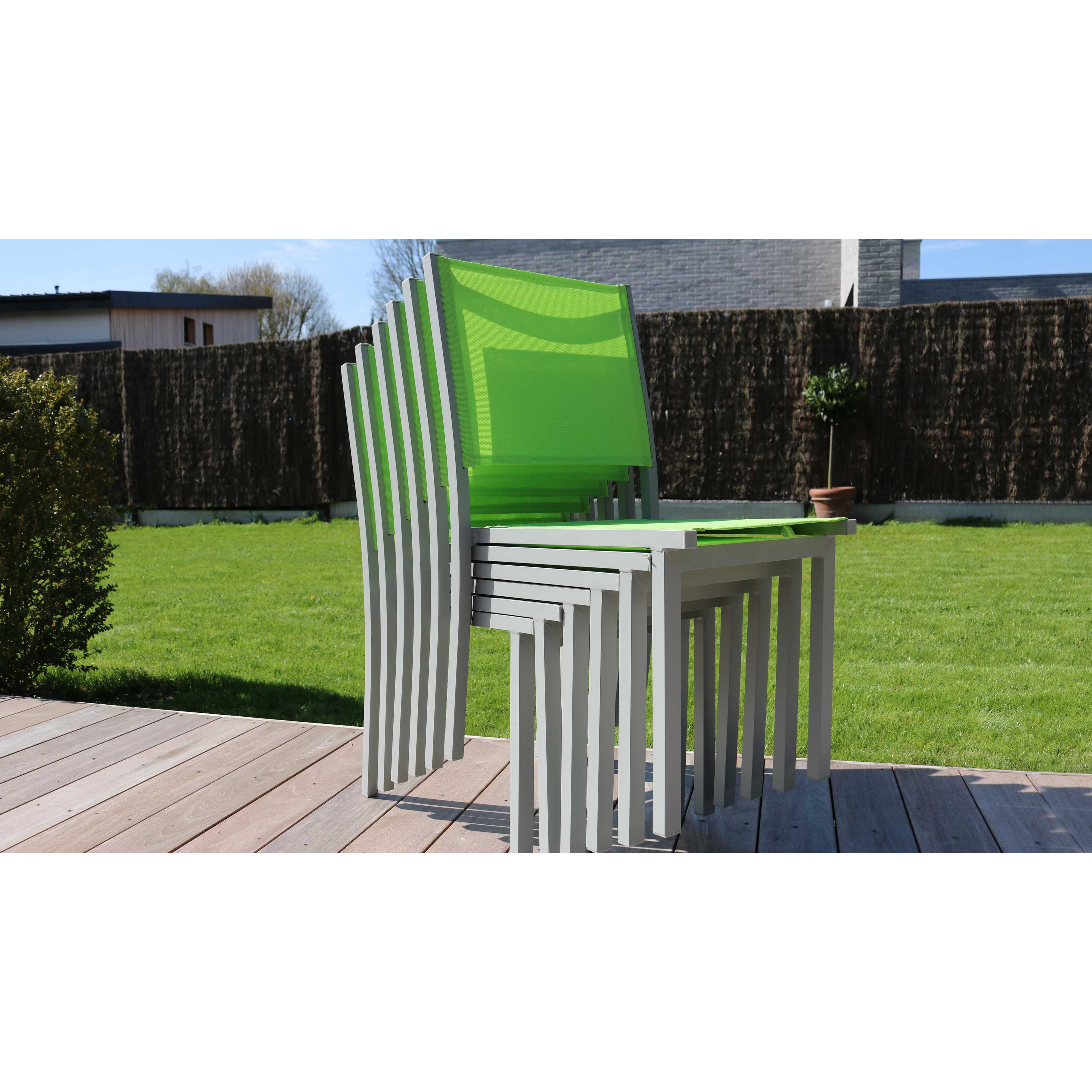 Chaises de Jardin Vertes Empilables Ajaccio