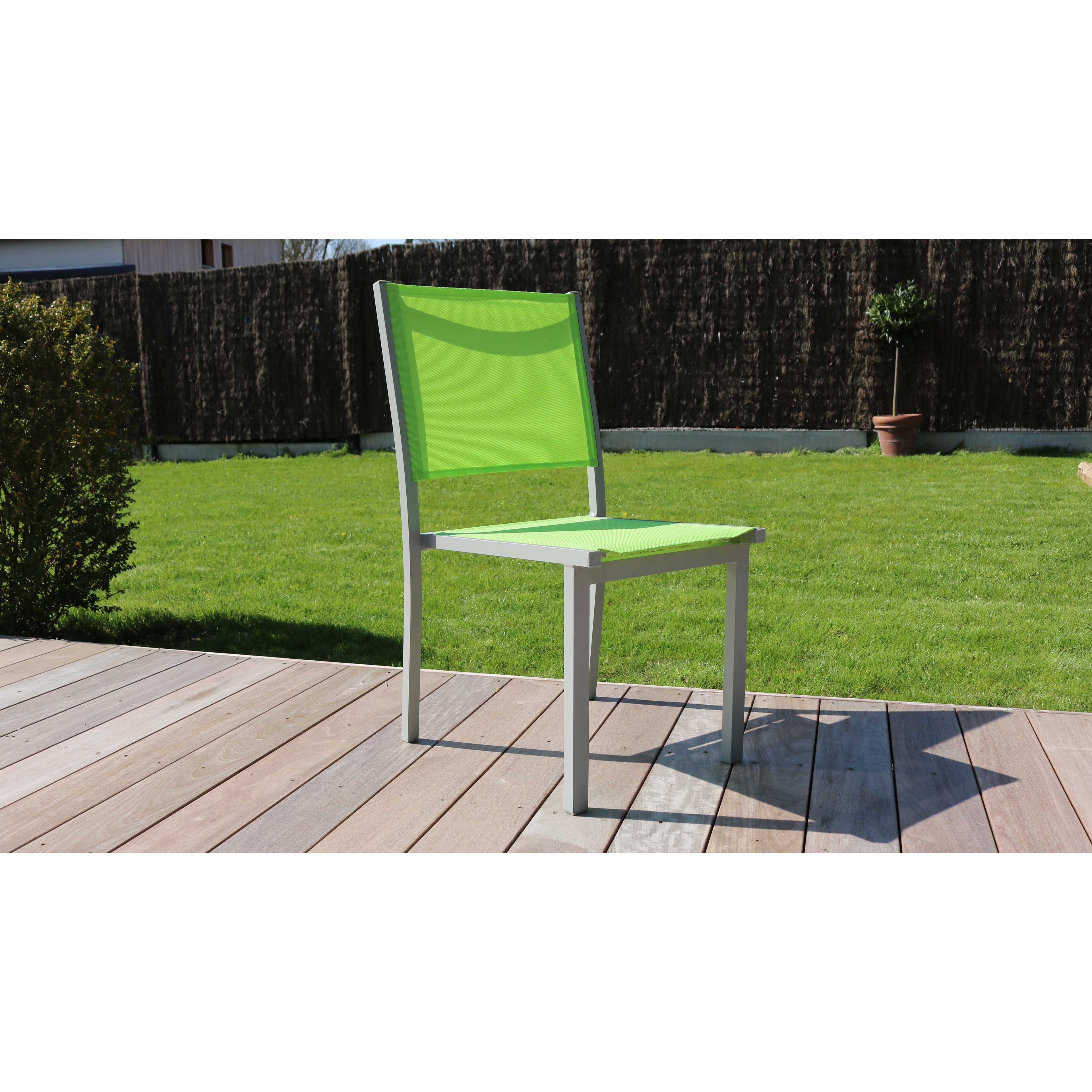 Chaises de Jardin Vertes Empilables Ajaccio