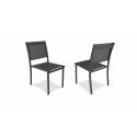 Chaise de jardin gris anthracite en aluminium et textilène | TIVOLI Chaise de jardin gris anthracite en aluminium et textilène | TIVOLI
