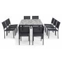 Salon de jardin 10 places table en céramique motif Diamond Salon de jardin 10 places table en céramique motif Diamond