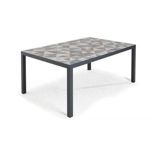 Table de jardin en céramique 10 places motif Diamond