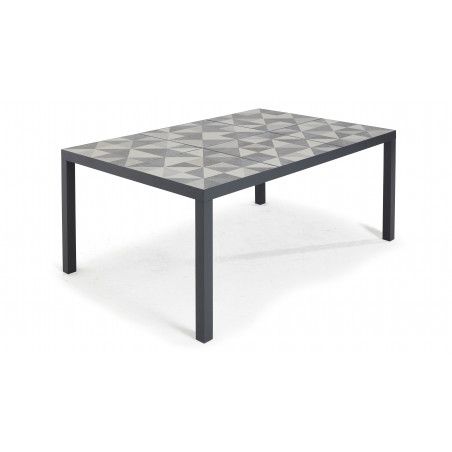 Grande table de jardin en céramique motif Diamond Grande table de jardin en céramique motif Diamond