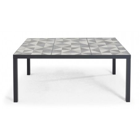 Table de jardin en céramique motif Diamond 10 personnes Table de jardin en céramique motif Diamond 10 personnes