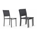 chaise de jardin empilables aluminium gris foncé | TIVOLI chaise de jardin empilables aluminium gris foncé | TIVOLI