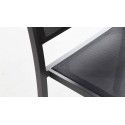 Zoom assise chaise de jardin empilable alu gris foncé Zoom assise chaise de jardin empilable alu gris foncé