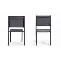 Chaises de jardin empilables alu gris foncé Chaises de jardin empilables alu gris foncé