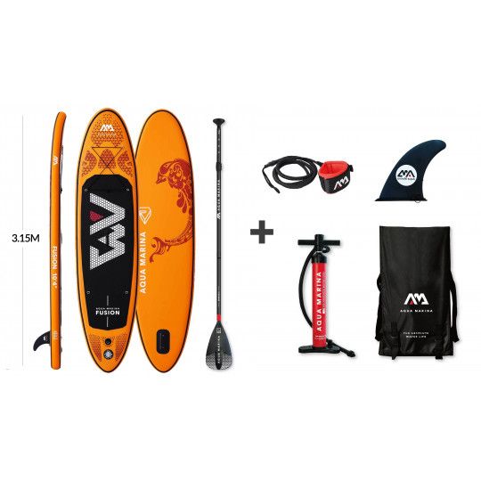 Stand up paddle gonflable Fusion + Leash + Pagaie