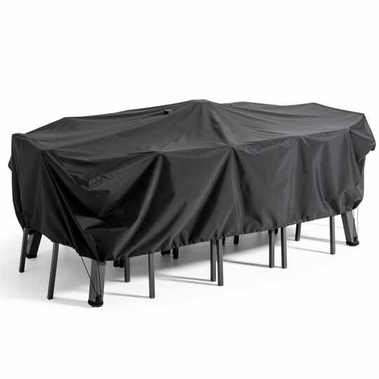 Housse de table de jardin noire 240 x 130 cm