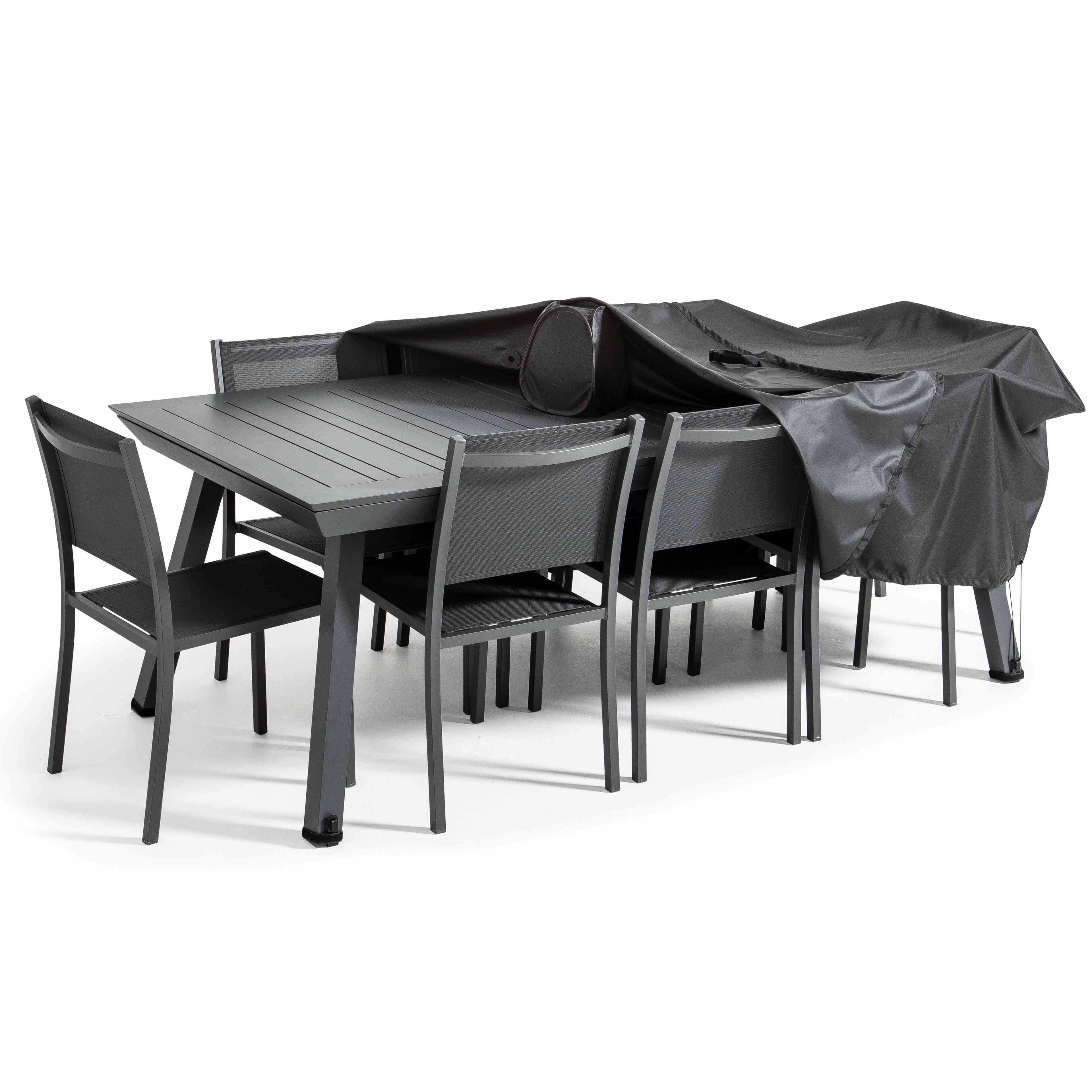 Housse pour table et chaises de jardin, dimensions 310 x 140 cm