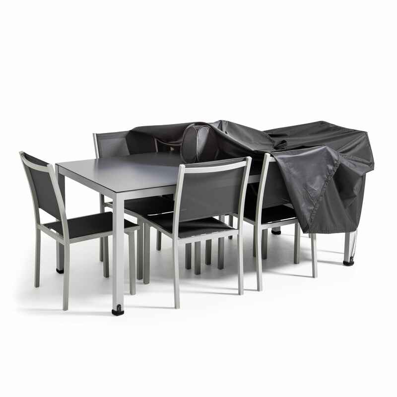 Housse de table de jardin noire 200 x 130 cm