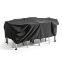 Housse de table de jardin noire 200 x 130 cm