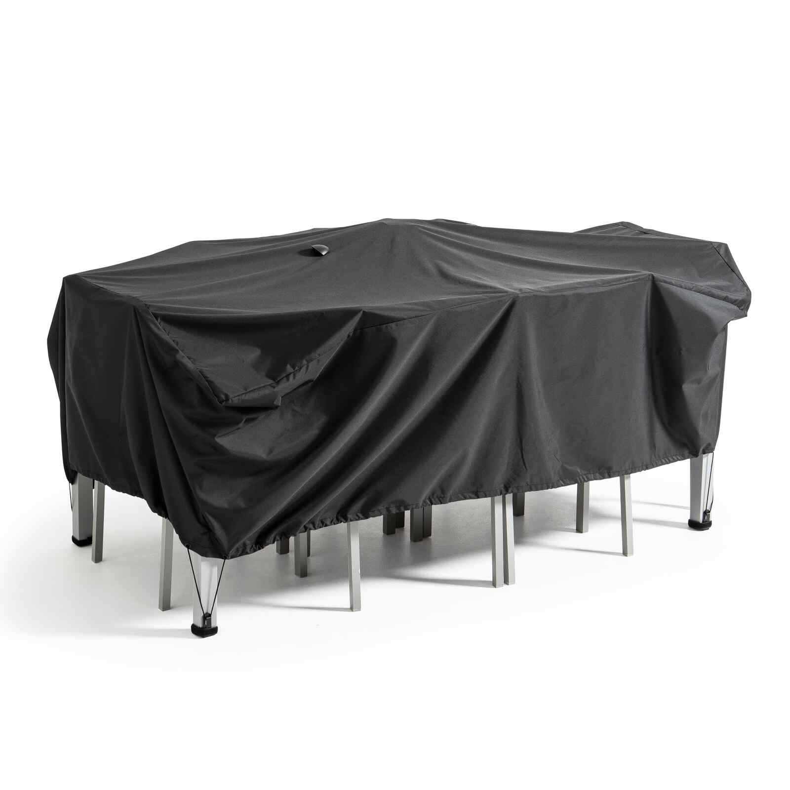 Housse de table de jardin noire 200 x 130 cm