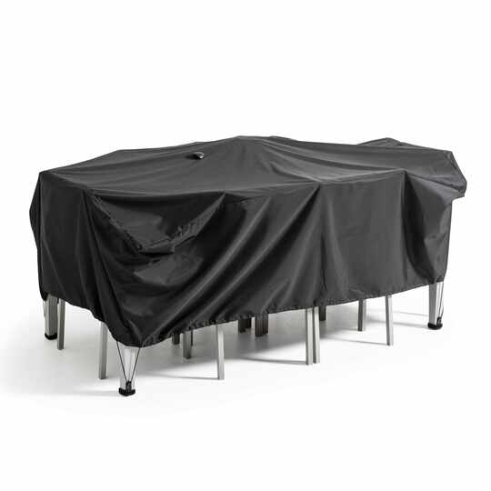 Housse de table de jardin noire 200 x 130 cm